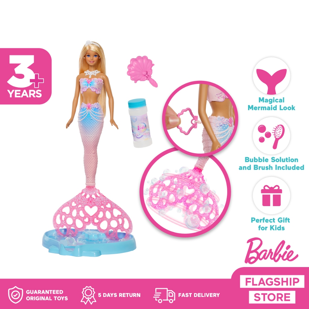 [NEW ARRIVAL] Barbie Bubble Sparkle Mermaid - Mainan Boneka Anak Perempuan