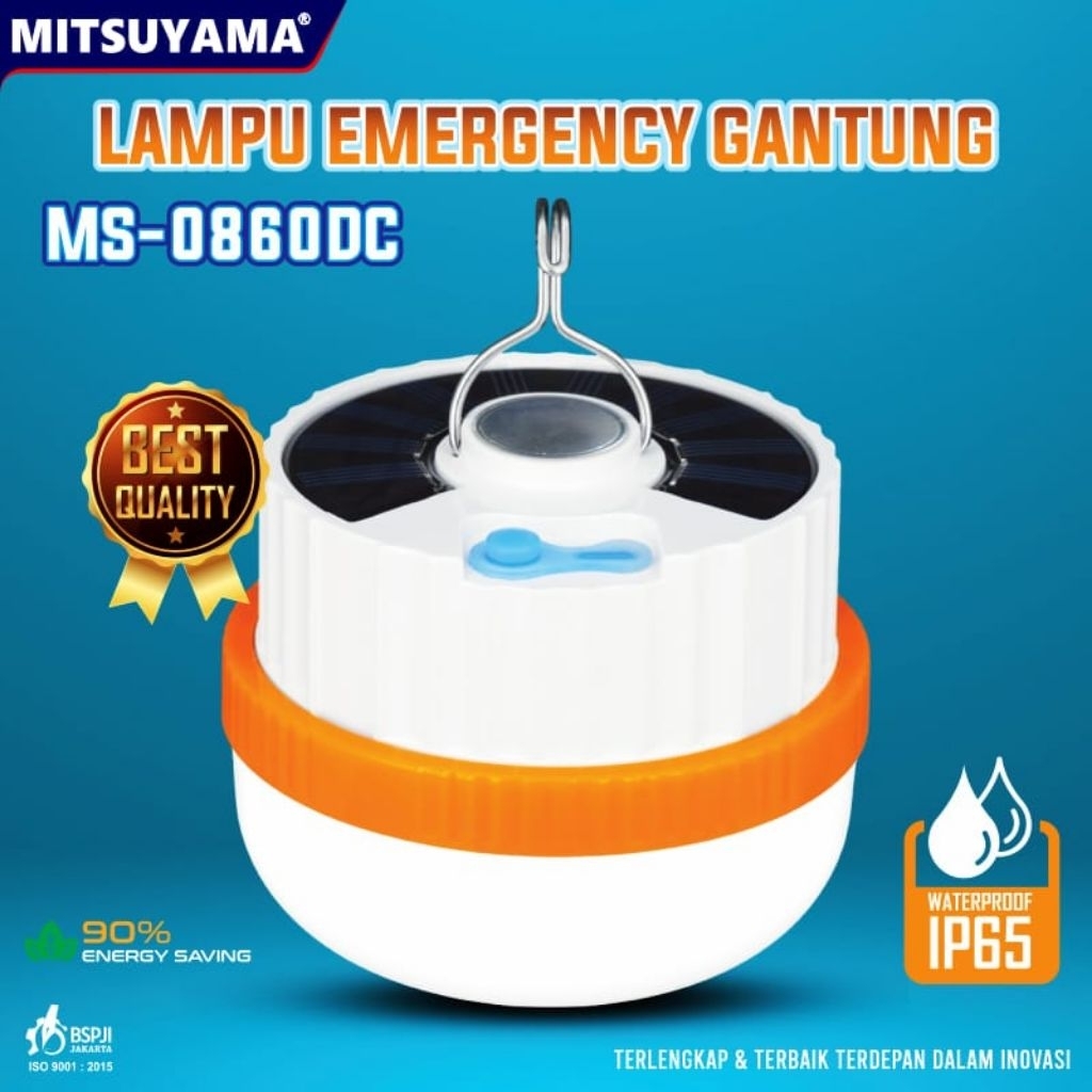 Lampu EMERGENCY Mitsuyama MS-0860 DC 60watt cahaya putih super terang/Lampu EMERGENCY tenaga surya/L