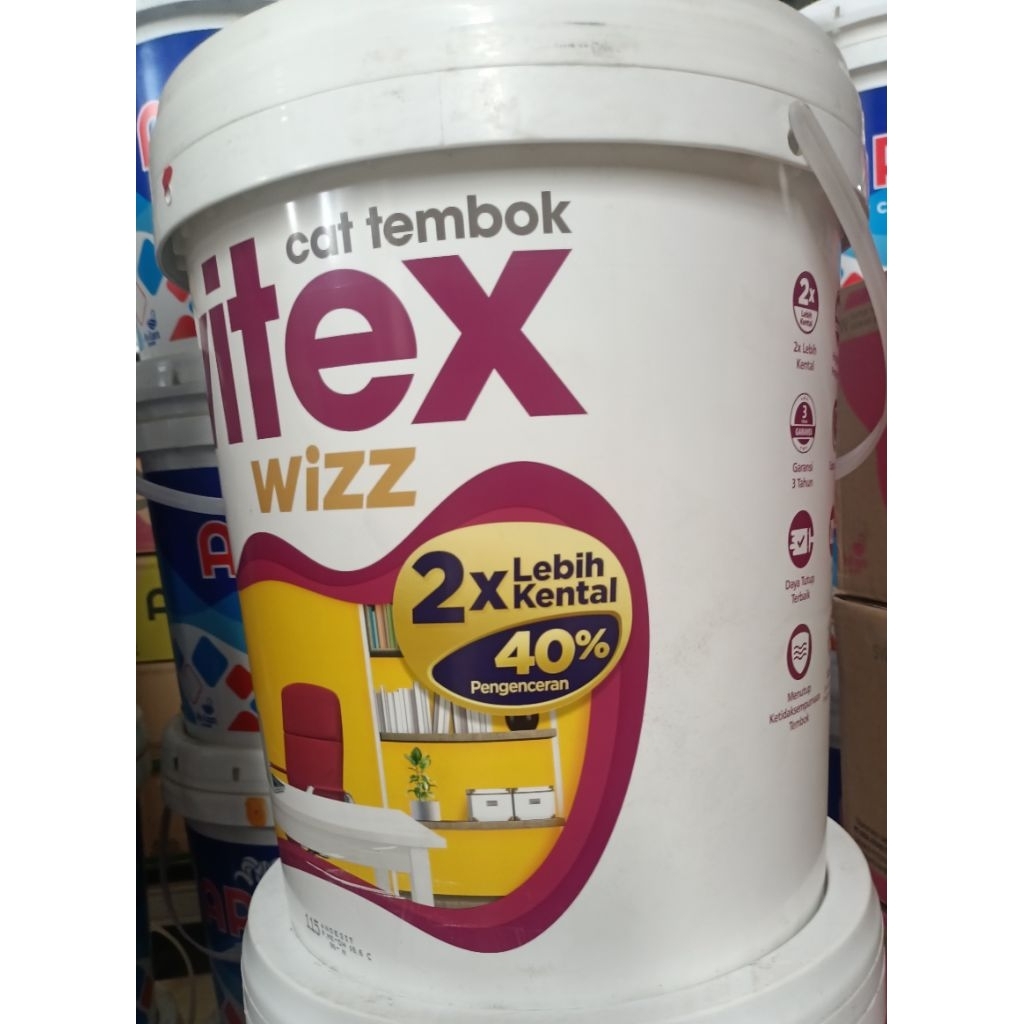Cat Tembok Avitex Wizz 25 Kg - Bisa untuk cat tembok, cat beton, cat Plafond grc atau gypsum