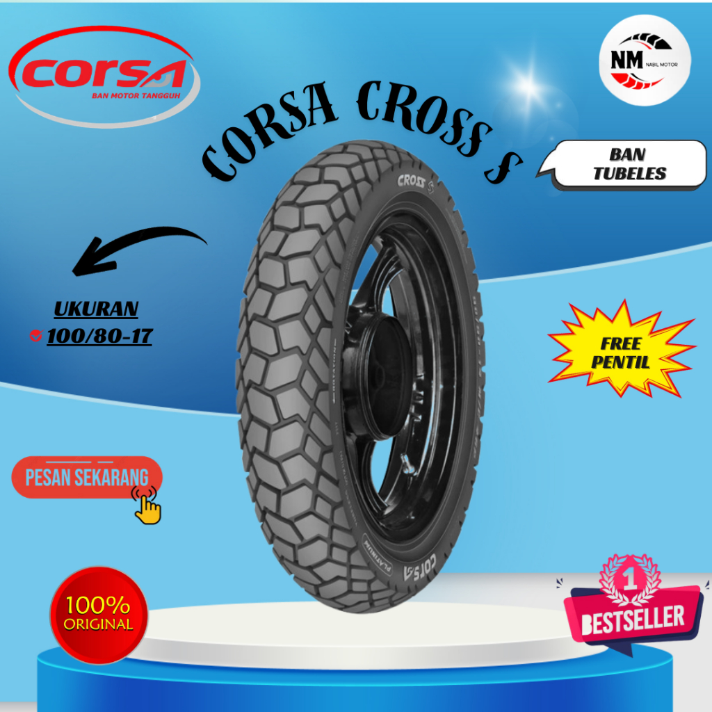 Ban ring 17 Corsa Cross S 100 80 17 tubeles