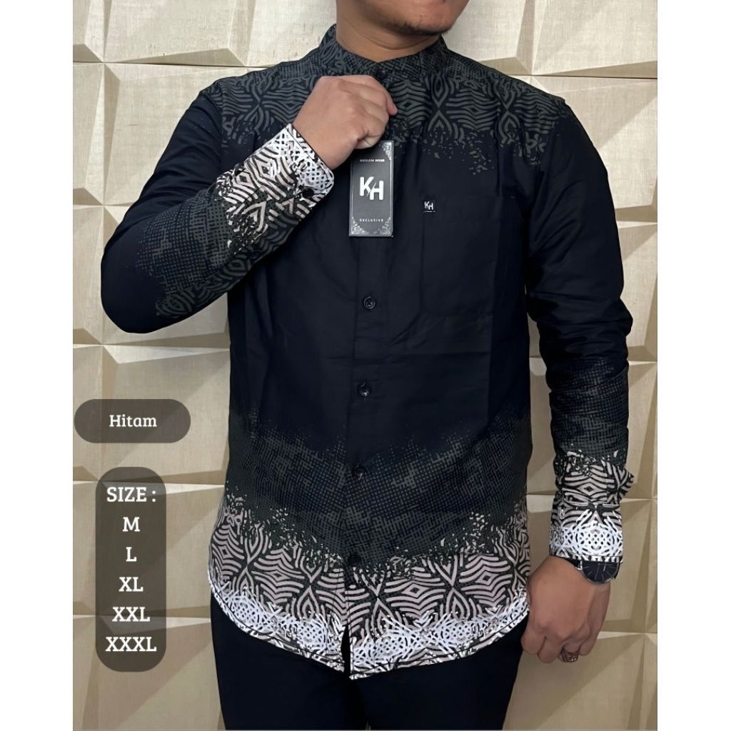 KEMEJA PANJANG KH ERKAPE KATUN PRINT PREMIUM TERBARU