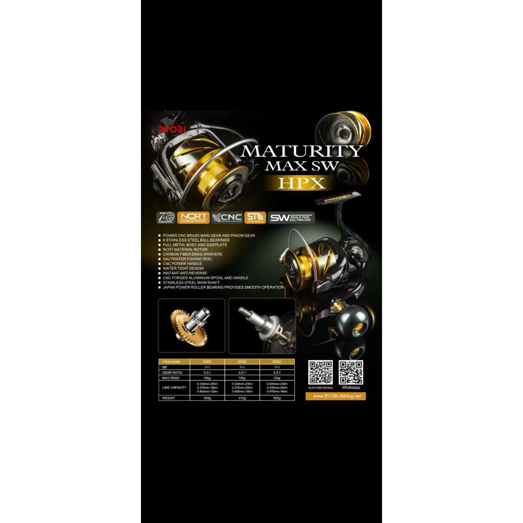 REEL RYOBI MATURITY MAX-SW
