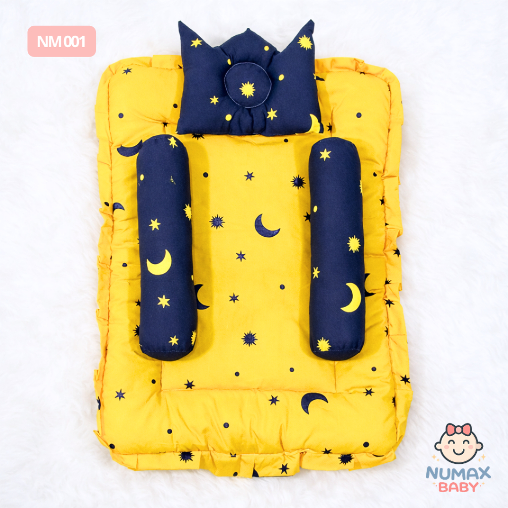KASUR BAYI LIPAT MODEL BOAT MOTIF STARRY COMBINE / KASUR BAYI PERAHU SET BED COVER KELAMBU