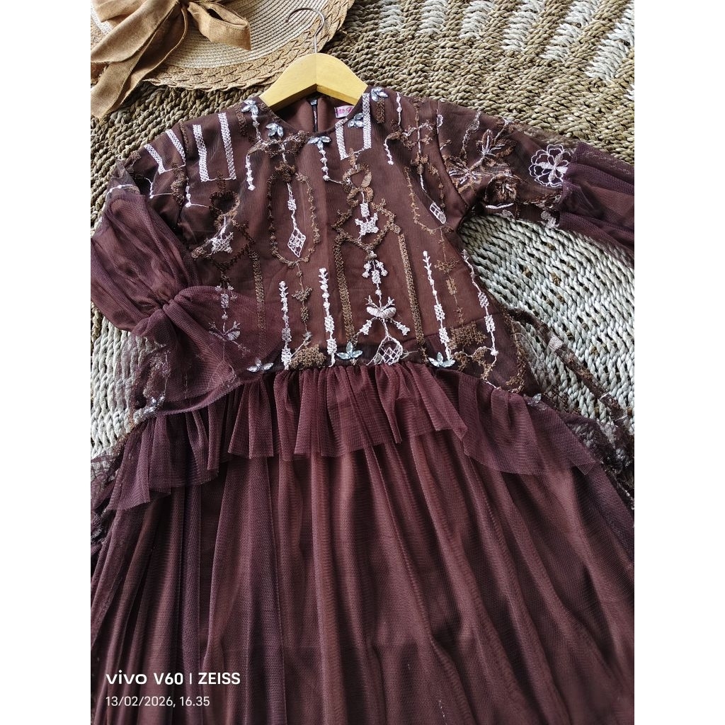 Gamis couple VANIA Burkat timbul 3D tile  // Gamis couple lebaran 2026 Terbaru //Gamis couple ibu da