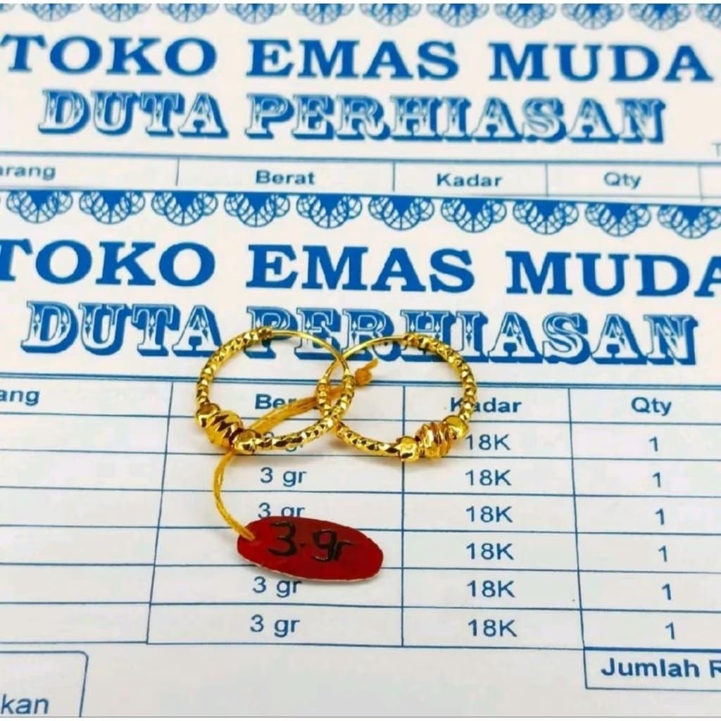Aksesoris Wanita Fashion Anting Gipsy Bandol Simple Elegant FREE SURAT DARI TOKO KAMI TERLARIS