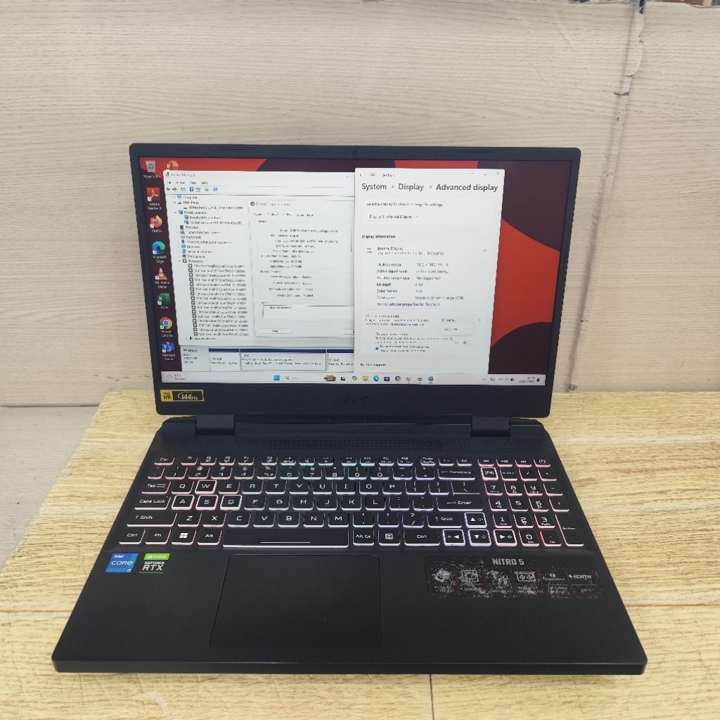 Laptop Second Acer Nitro 5 An515-58 Core i5-12500h Ram 8gb Ssd 512gb Rtx 3050