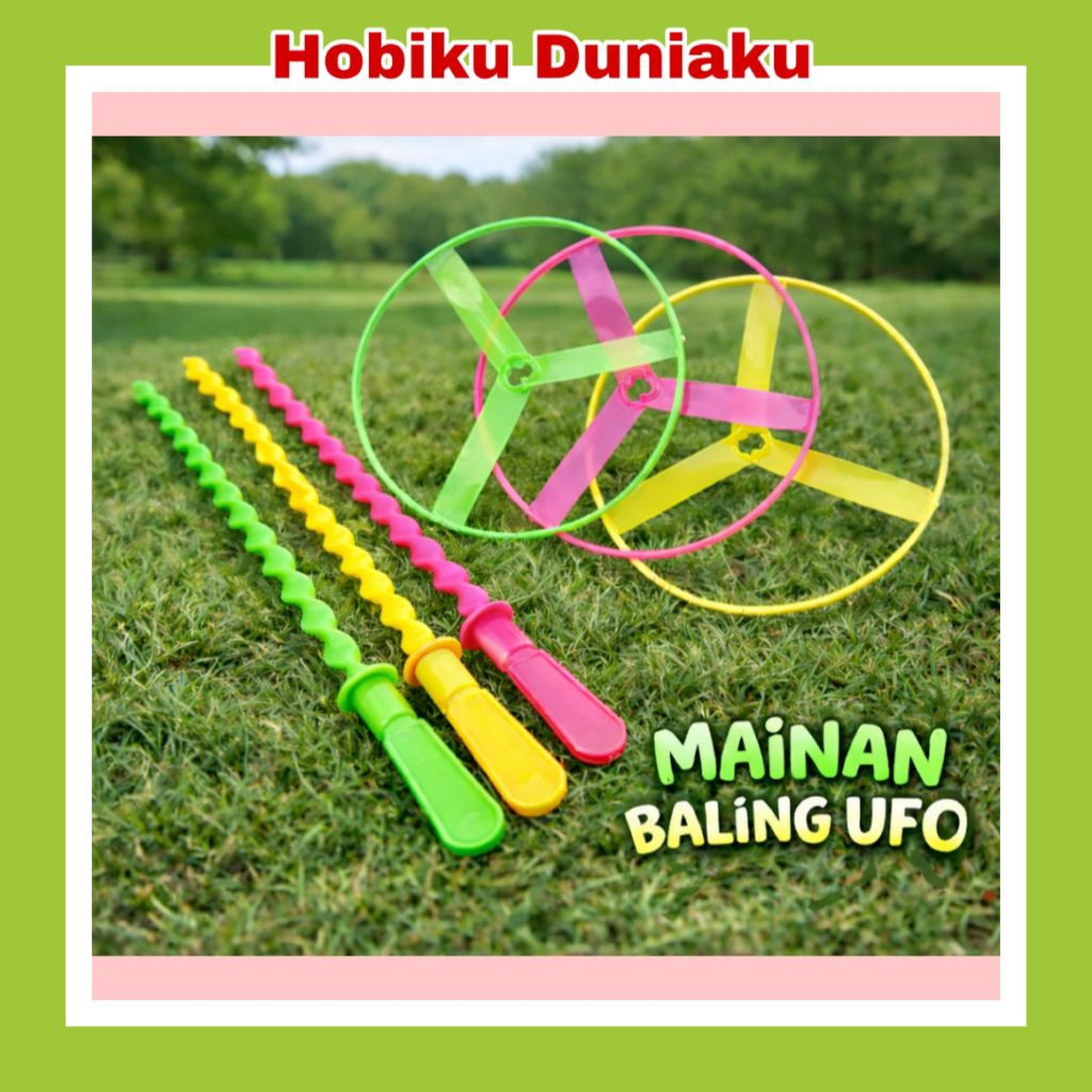 Mainan Anak Baling- Baling Ufo Mainan Jadul Baling Terbang Mainan Kitiran Besar