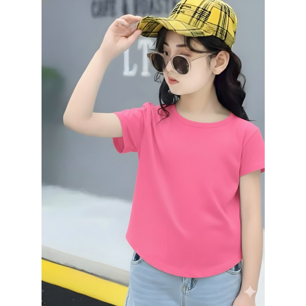 KAOS BOCAH kaos oval oversize anak perempuan spandek oval polosan