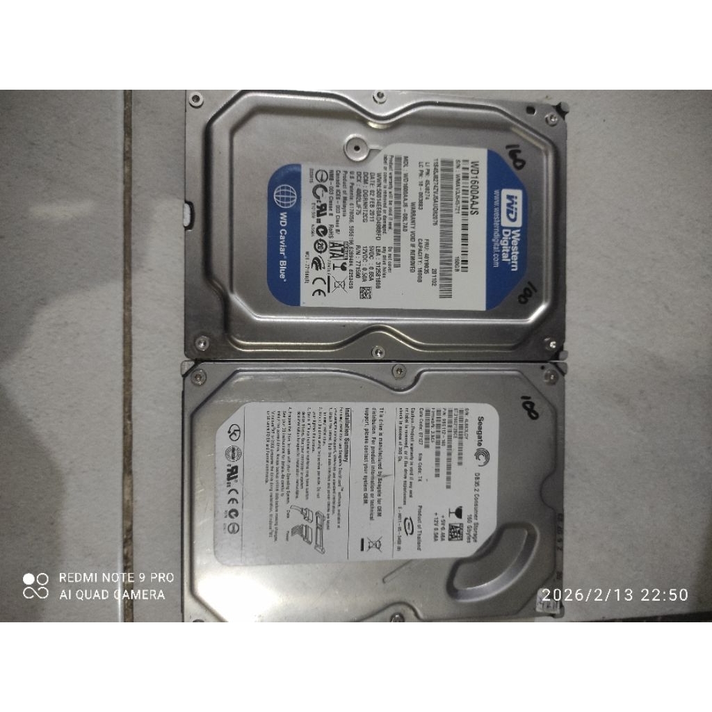 hardisk pc/komputer 160gb sentinel 100%