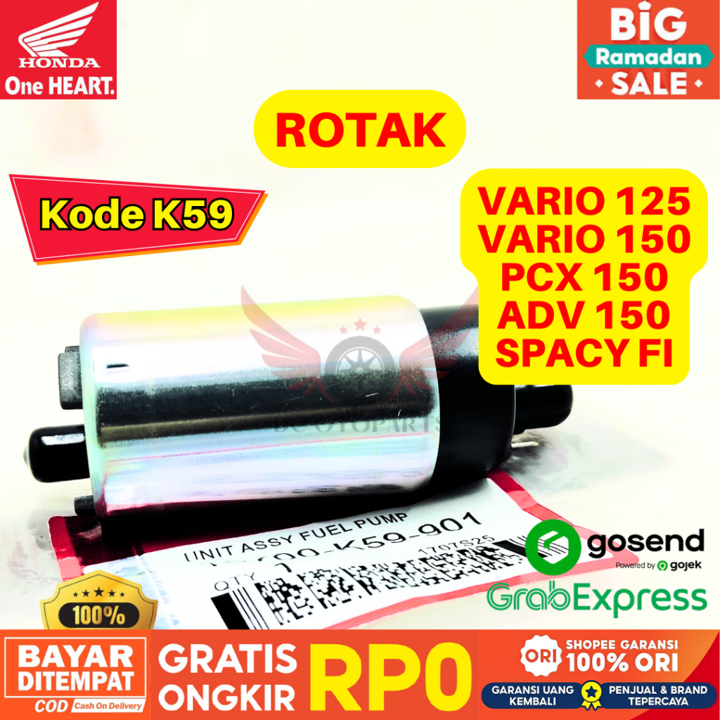 K59 ROTAK DINAMO FUEL PUMP VARIO 150 VARIO 125 ORIGINAL AHM HONDA, ROTAK ORIGINAL PCX 150, ROTAK ADV