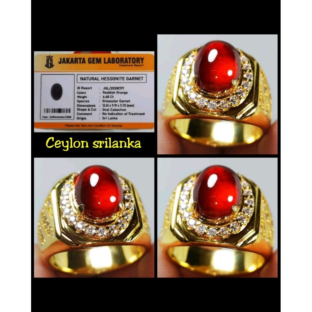 batu red garnet srilanka ceylon NTE kelas kontes bos
