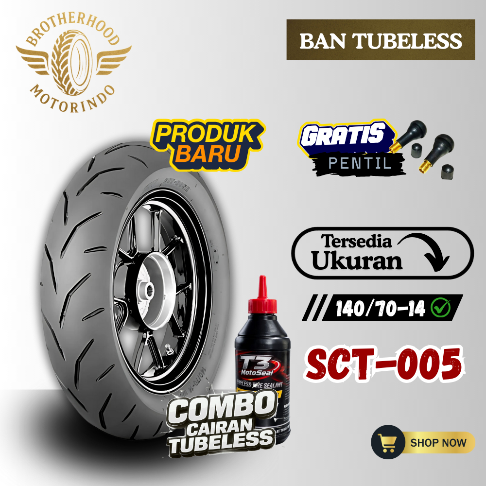 BAN IRC SCT 005 TUBELESS (140/70-14 / 140 70 14) BAN RING 14 / BAN IRC / BAN TUBBLES RING 14 / BAN M