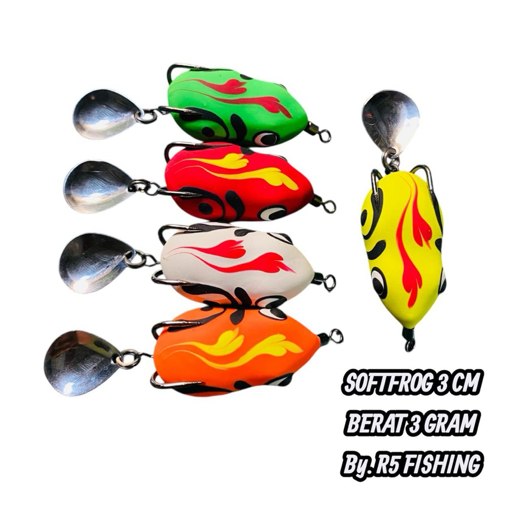 SOFTFROG R5 FISHING 3CM || UMPAN CASTING GABUS KOCOLAN.
