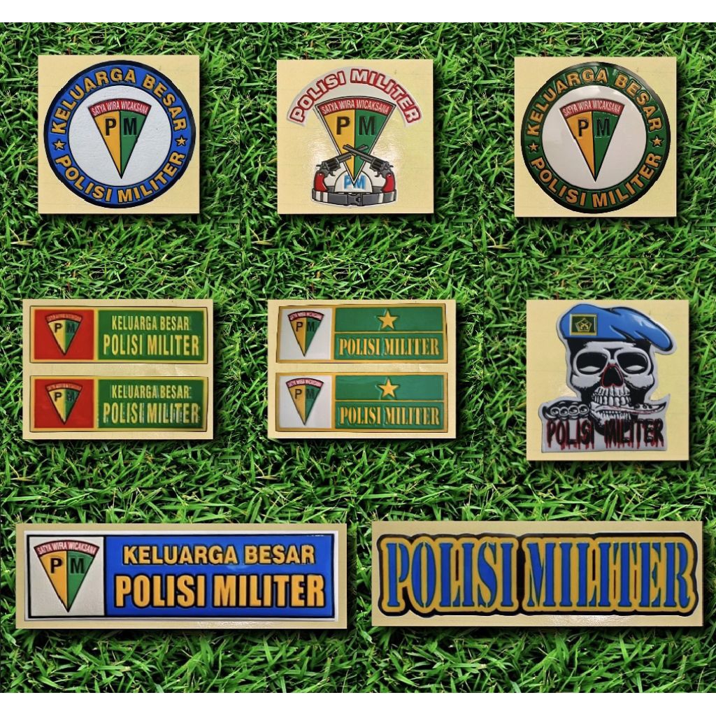 stiker embos/stiker timbul/logo polisi militer/nopol polisi militer/keluarga besar polisi militer