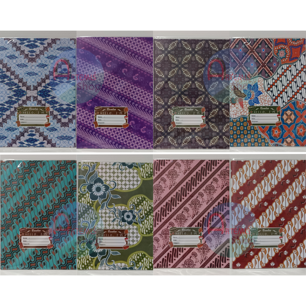 Sampul Buku Kertas Boxy / Big Boss / B5 BAMBOO Batik