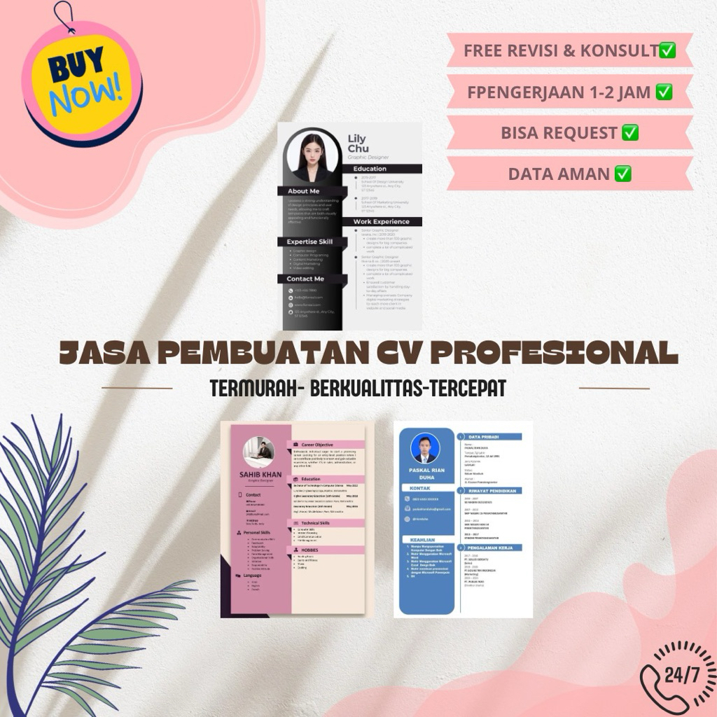 Jasa Pembuatan CV Profesional ATS Friendly | CV HRD Lolos Screening | Fresh Graduate & Berpengalaman