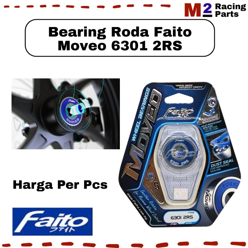 Laher Bearing Roda Moveo Faito 6301 2RS