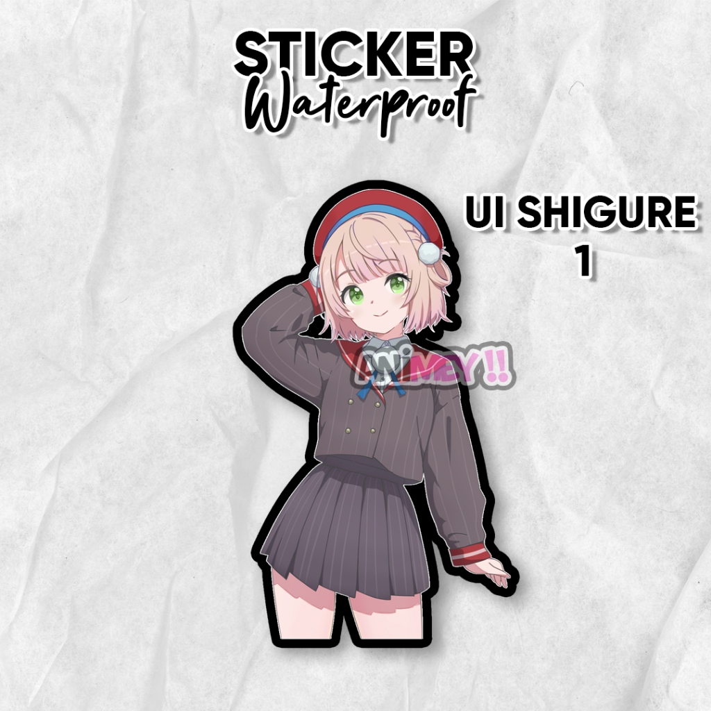 Stiker Ui Shigure Vtuber / Sticker Anime Waterproof
