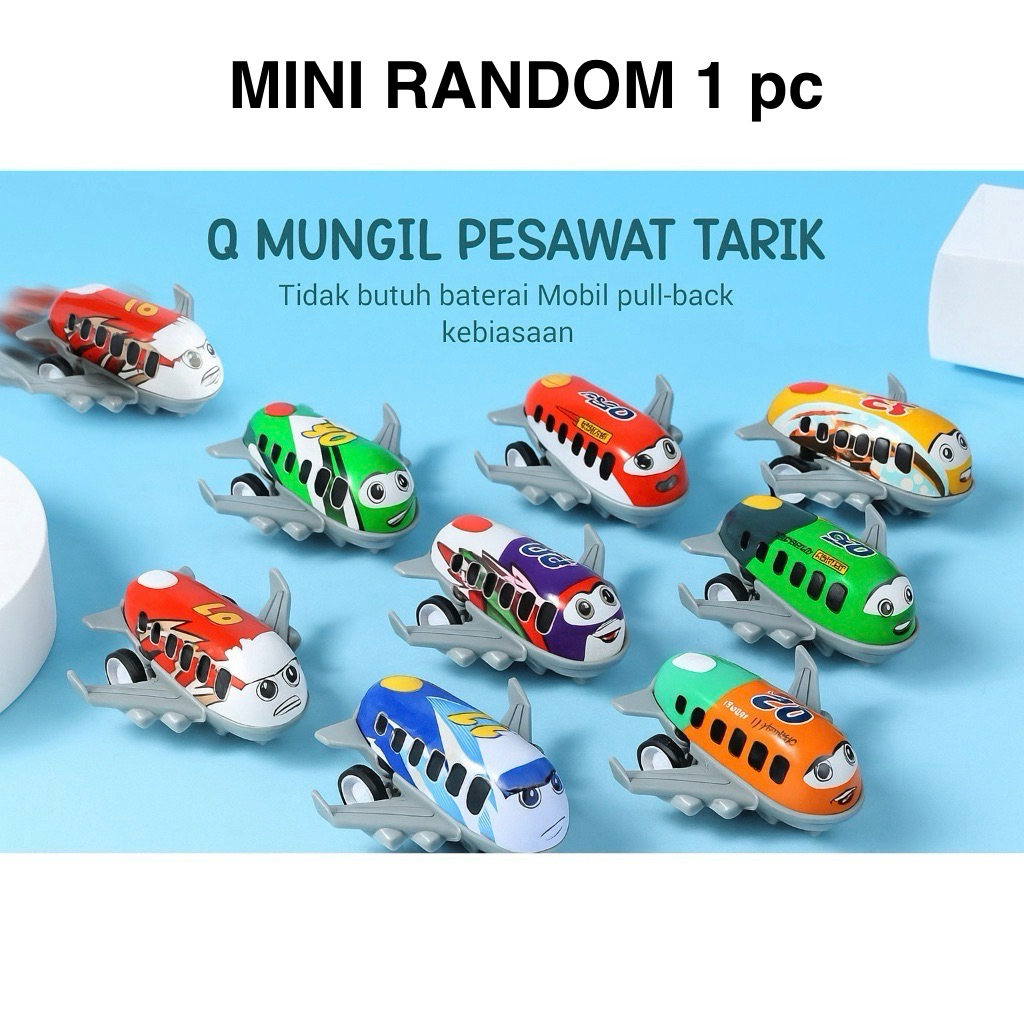Pesawat mini pullback metal mainan pesawat terbang mini mainan anak  hiasan kue pesawat airplane
