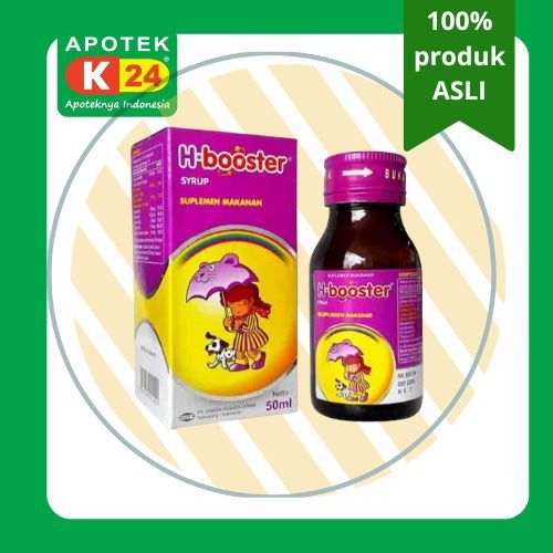 H-BOOSTER Sirup Vitamin 60ml Membantu Daya Tahan Tubuh Vitamin C Zinc Selenium Anak