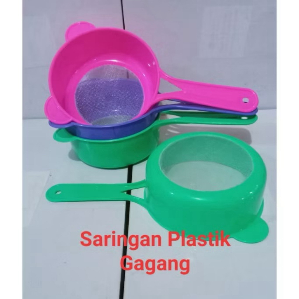 Saringan Plastik Gagang / Saringan Santan/Ayakan Tepung/Gula Plastik Gagang