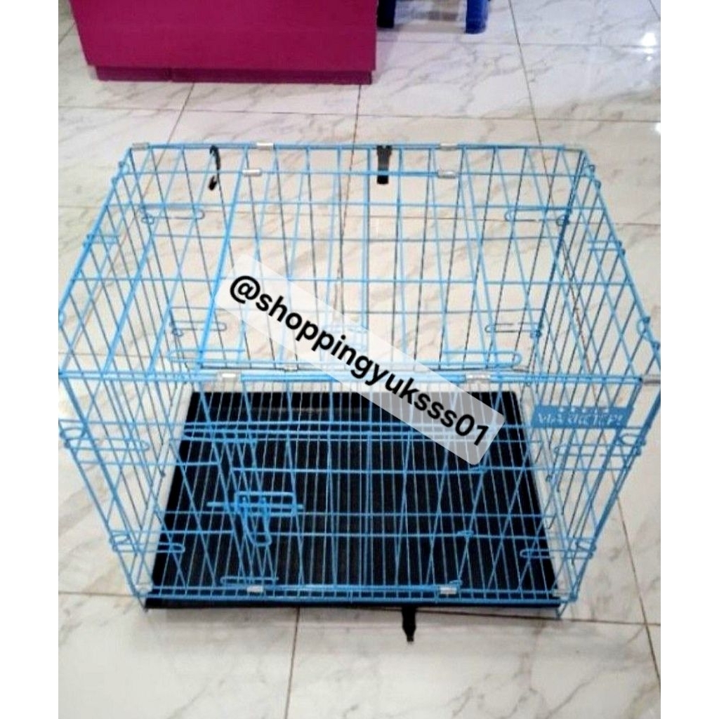 KANDANG BINATANG 60x40x50 cm BIRU NEW SEGEL