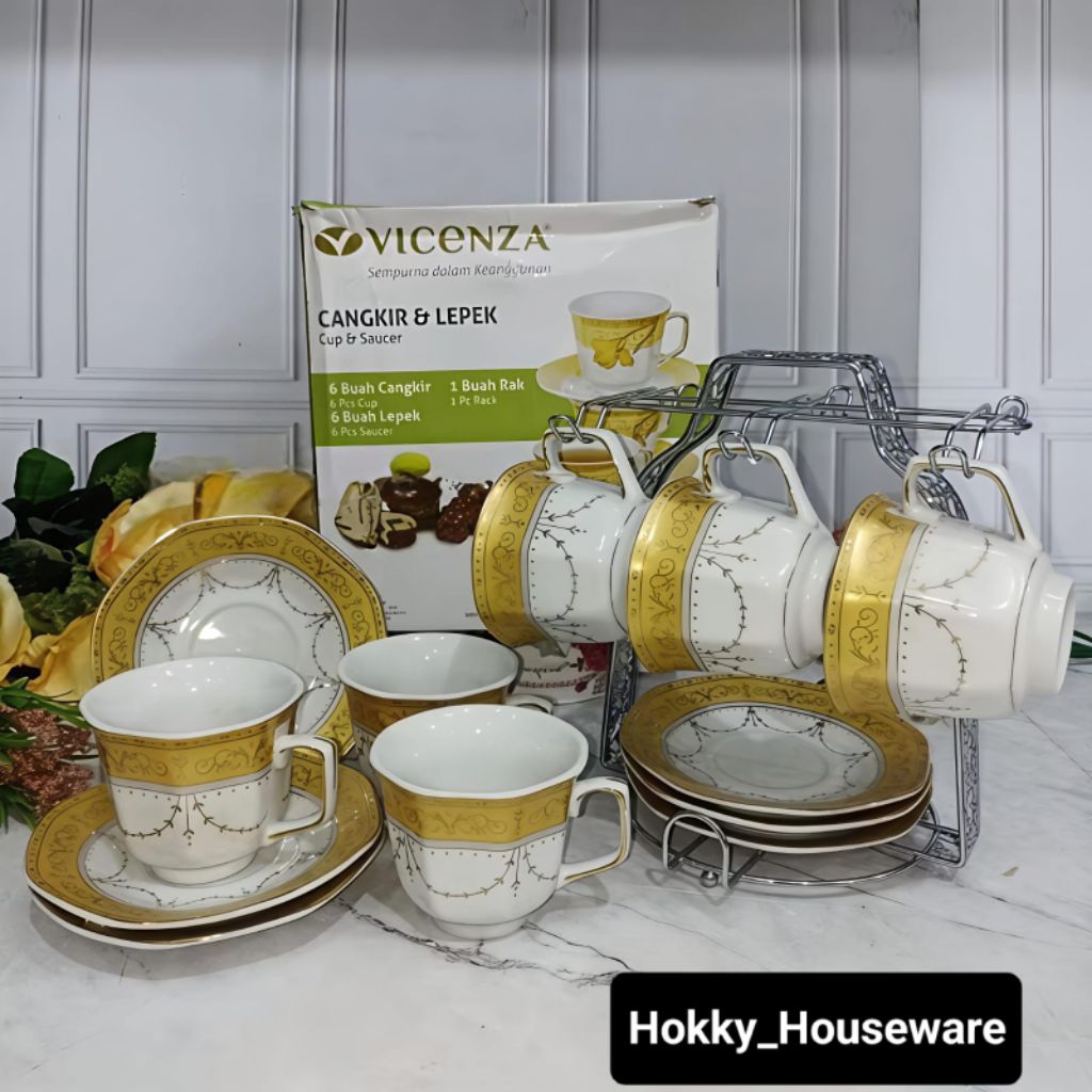 Cangkir Gantung Tatakan Keramik Vicenza C-78-1