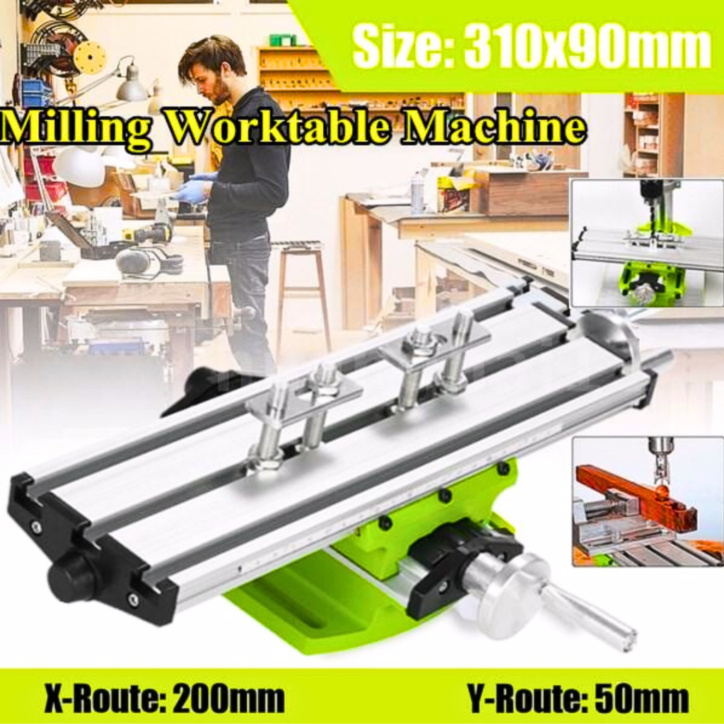 MALL ALLSOME Mesin Ragum Geser Milling Cross Table Slide Worktable X 200mm Y Stroke 50mm - BG-6300