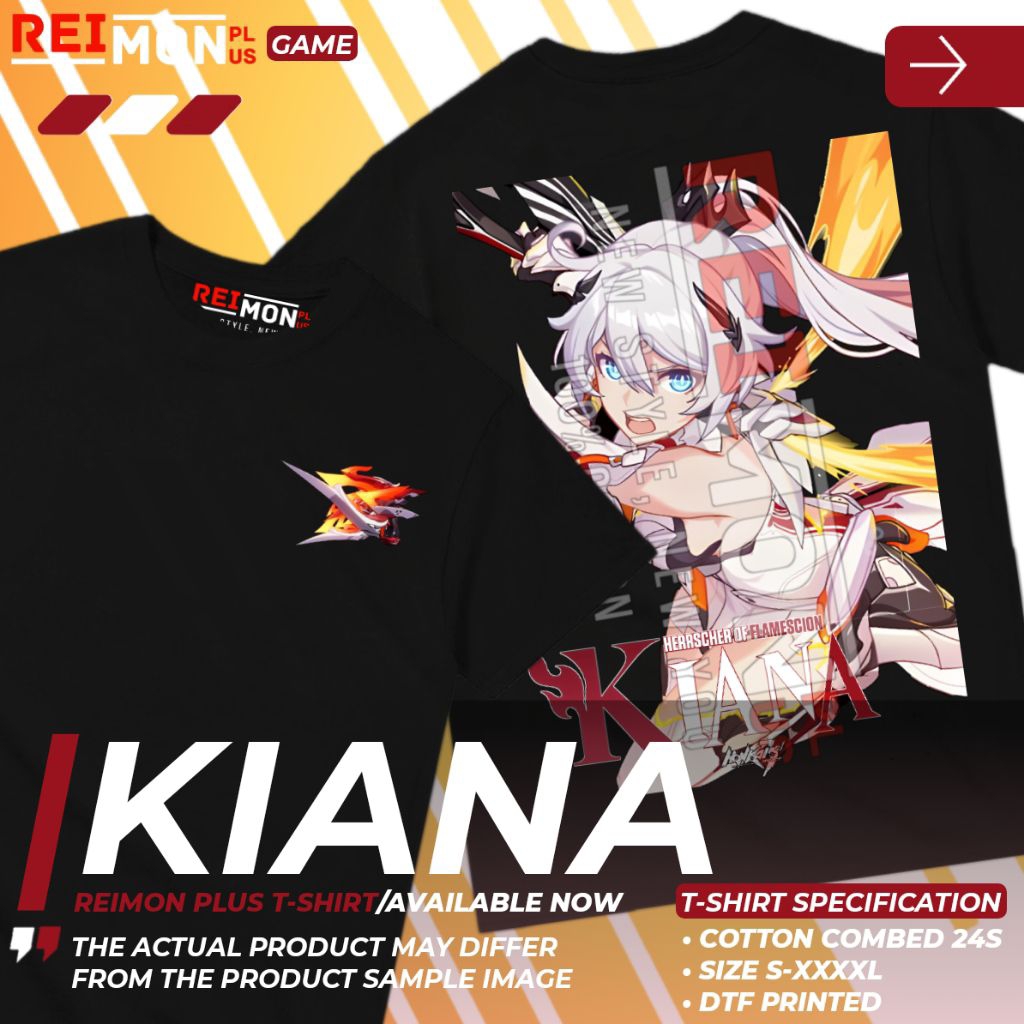 REIMON PLUS T-Shirt Kiana Kaslana Herrscher of Flamescion Honkai Impact 3 - Kaos Game