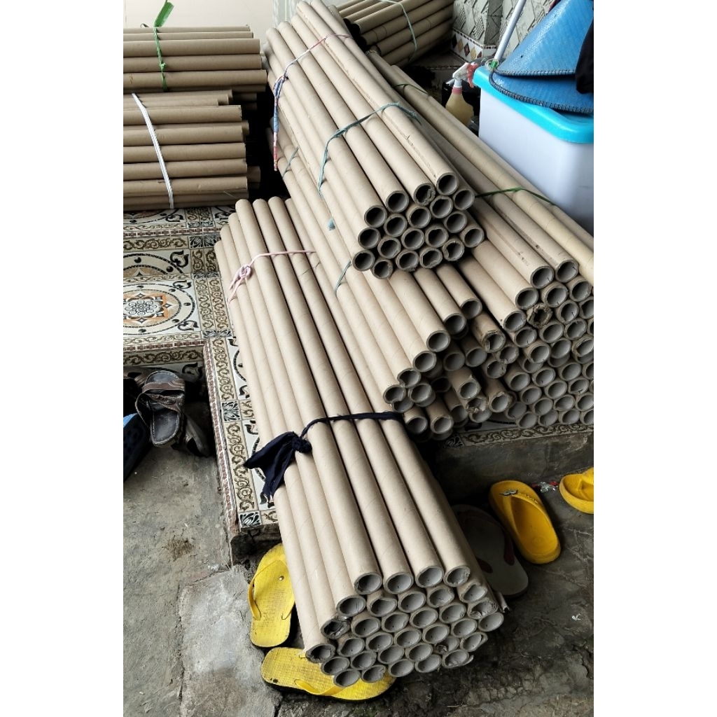 SELONGSONG tebal 4 mili diameter 3,5cm , CORONG KARDUS/ PAPER CORE/PIPA KARDUS/ PECKING KARDUS