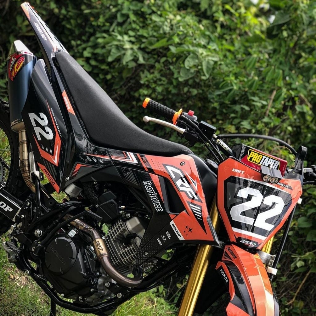 VULGATA GRAPHIX - DECAL CRF OREN HITAM ORANGE