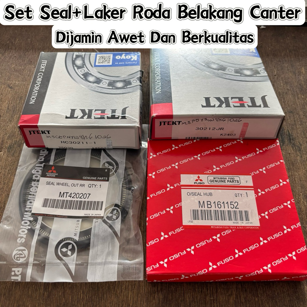 Set Seal + Laker Roda Belakang Luar Dalam Canter Kualitas Bagus Laker 30212 Koyo Laker 30211 Koyo Se