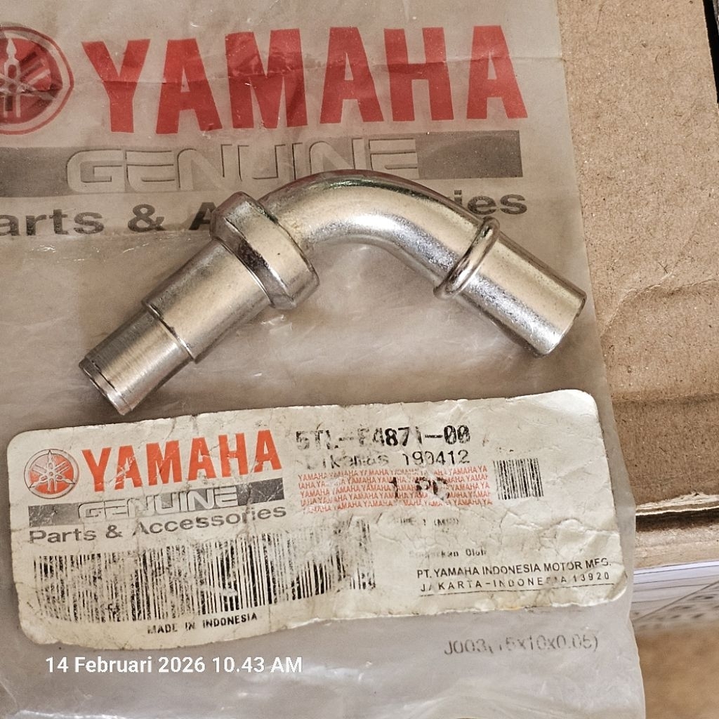 Pipa 1 lobang nepel blok ais yamaha Mio sporty/soul/Fino. 5TL-E4871-00