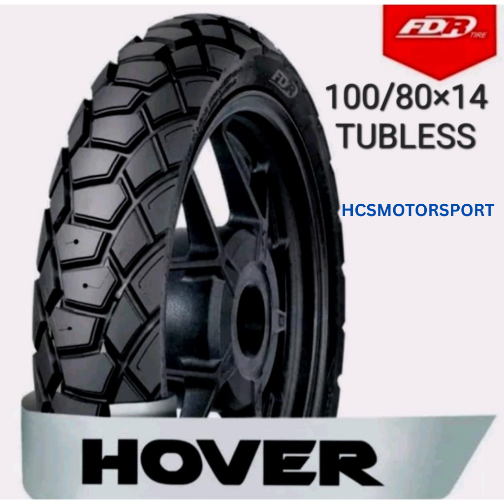 BAN LUAR FDR TUBELESS 100/80-14 HOVER