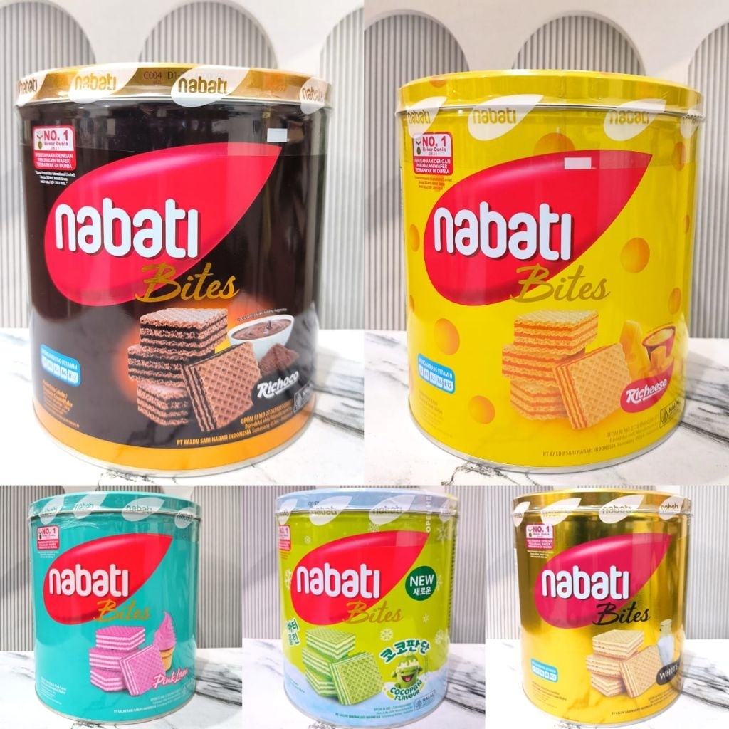 Nabati kaleng / wafer nabati kemasan kaleng aneka varian