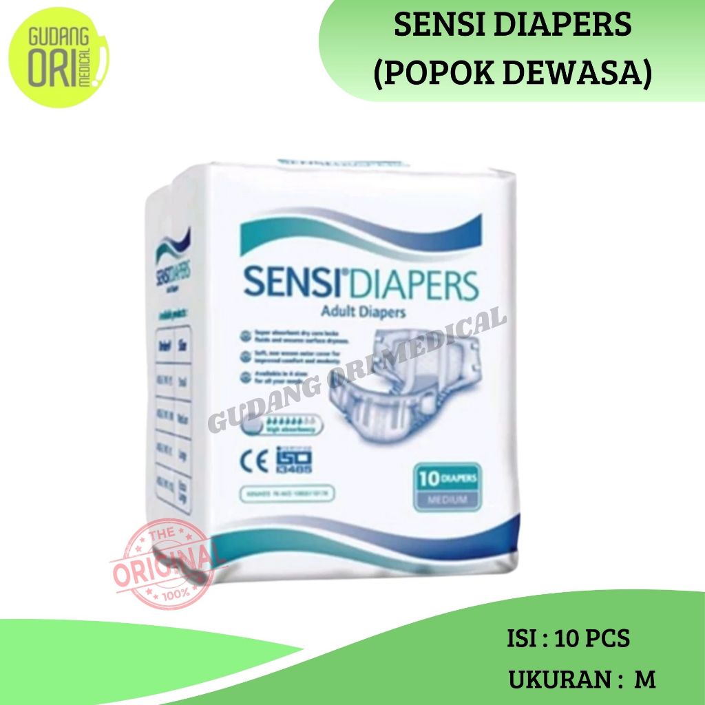 SENSI ADULT DIAPERS/POPOK PEREKAT SENSI/POPOK DEWASA PEREKAT SIZE M, L, XL / SENSI DIAPERS
