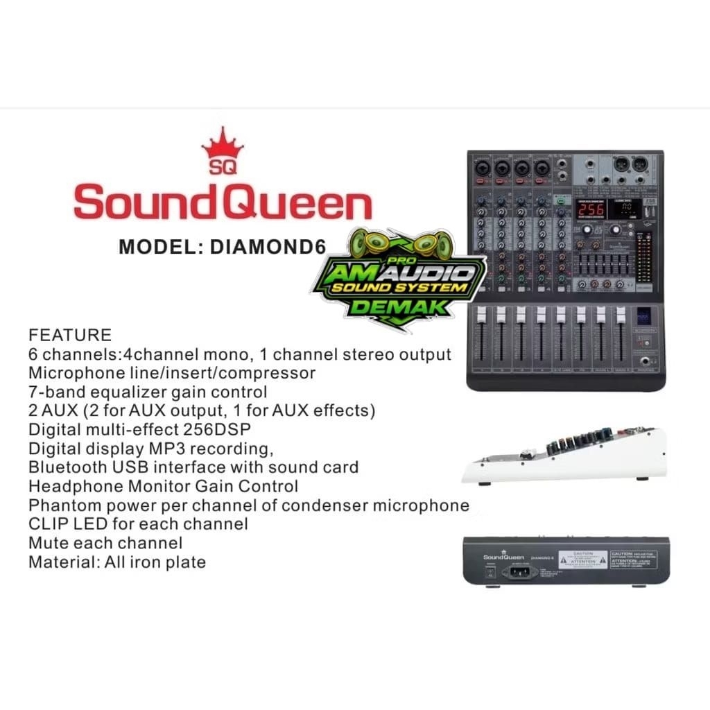 Mixer SoundQueen Diamond 6 6chanell