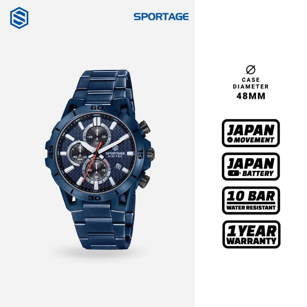 Jam Tangan Digitec Sportage SPC-1700R Analog Water Resist 10 BAR