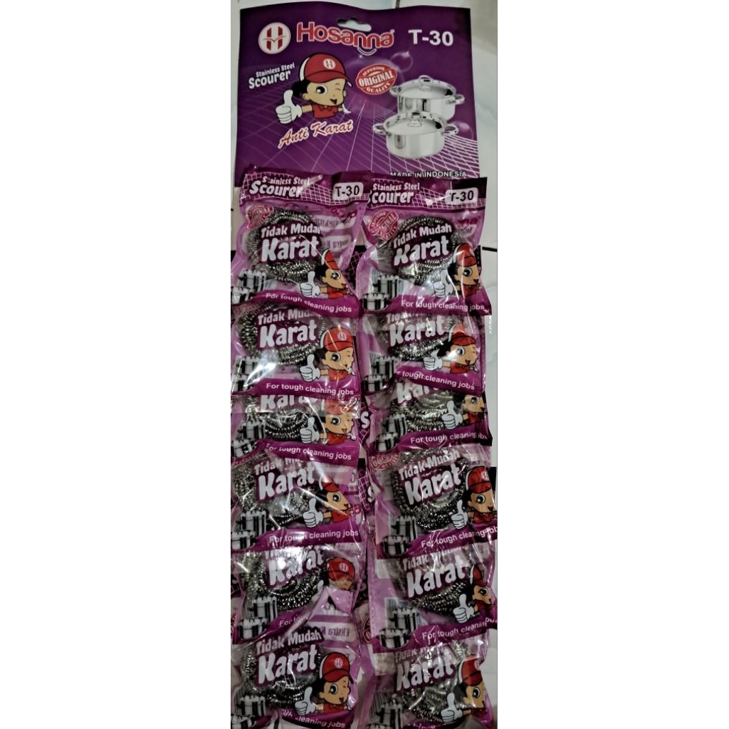 Hosana T-30 (isi 12). Gosok Panci Stainless