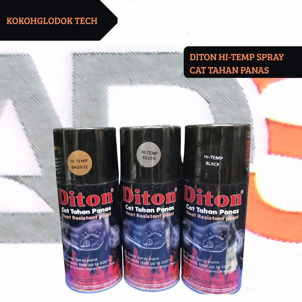 CAT SEMPROT DITON HI-TEMP 300CC - HI-TEMP BLACK