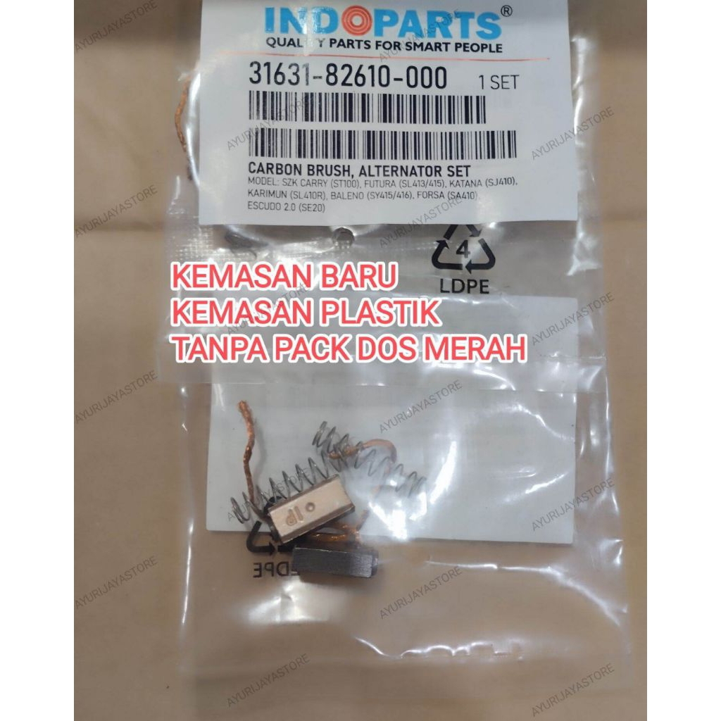 KUL ALTERNATOR MOBIL SUZUKI CARRY 1.0 FUTURA KATANA ZEBRA DLL CARBON BRUSH ARANG SPUL DINAMO AMPER 3