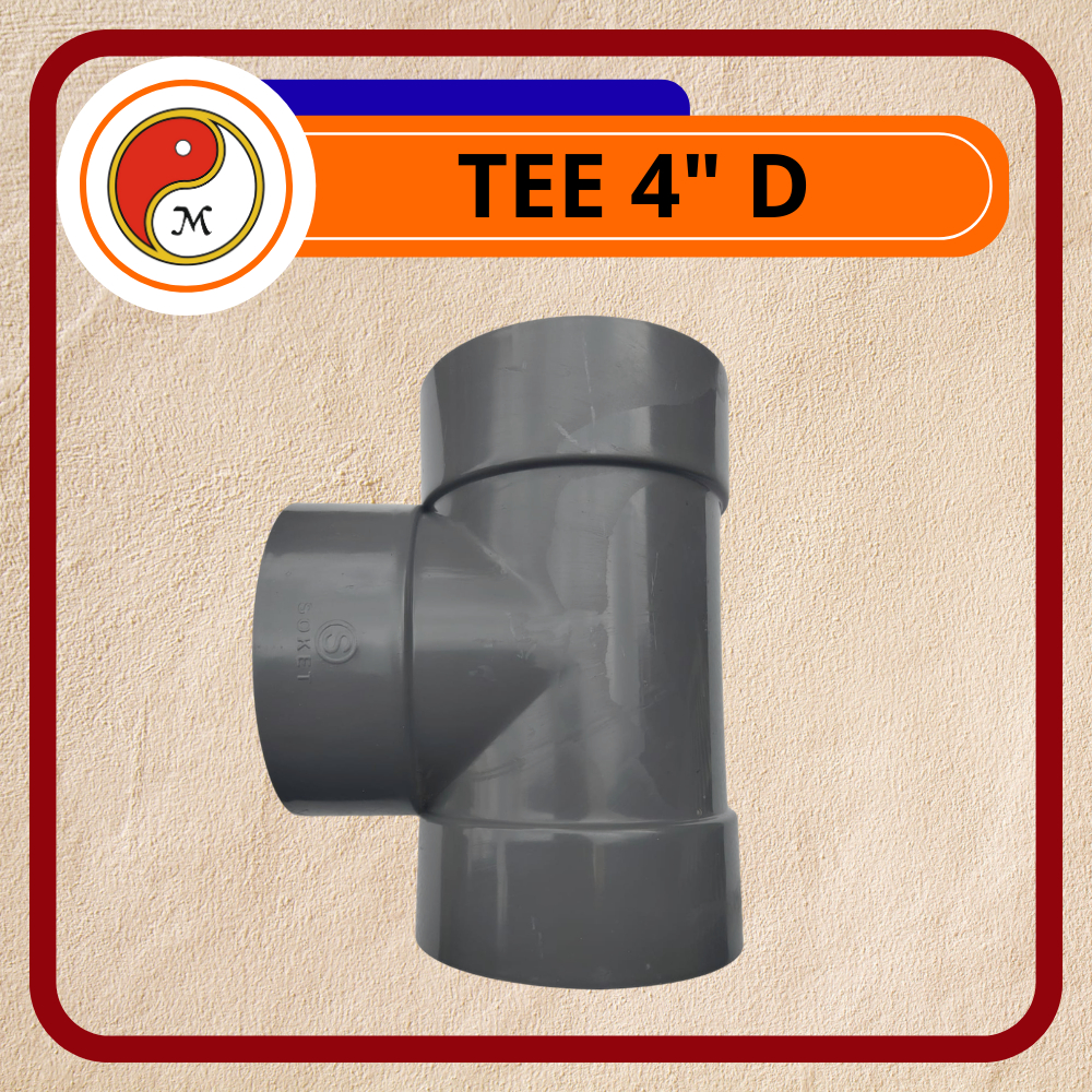 Sambungan Pipa T 4 Inch Tipe D – Tee PVC 4in Cabang Pipa Air 3 Arah