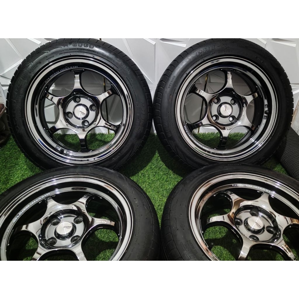 Velg R15 Advan Rgd2 black chrome like new mulus