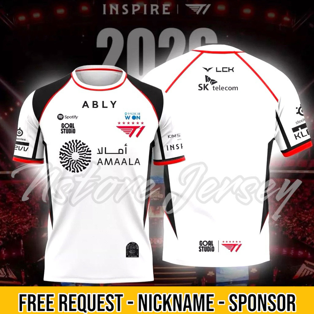 JERSEY T1 LOL INSPIRE ESPORT TERBARU 2026 FREE Custom Nickname