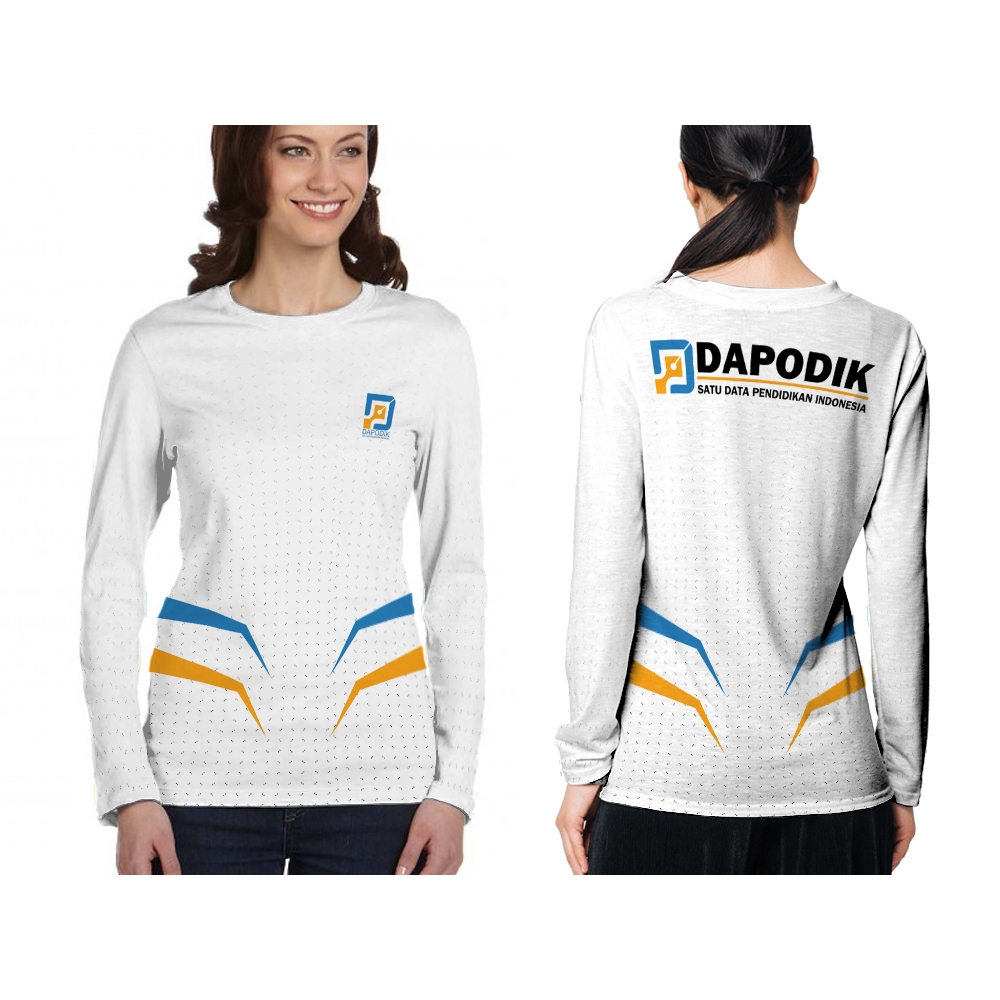 Kaos Operator Data Sekolah Dapodik / Baju Wanita Operator Dapodik Lengan Panjang