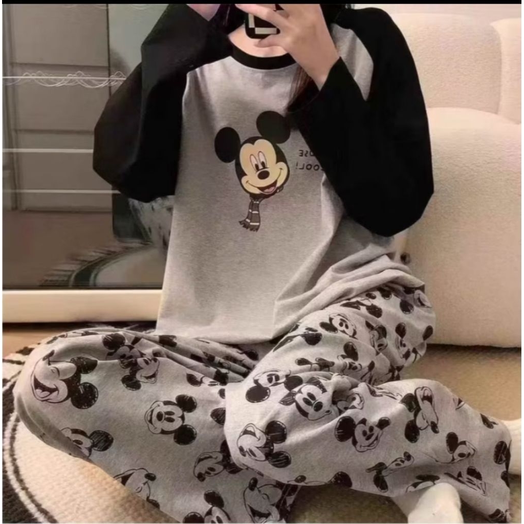 Piyama mickey mouse jumbo baju tidur mickey mouse jumbo piyama wanita jumbo karakter mickey mouse