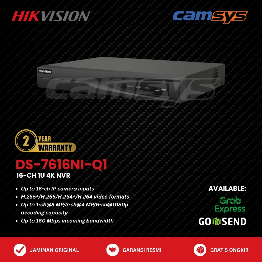 HIKVISION DS-7616NI-Q1 NVR 16CH