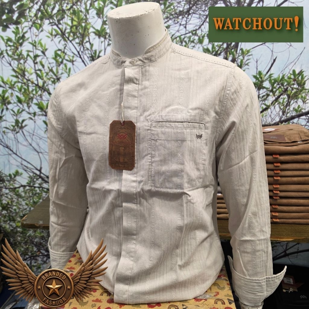 WATCHOUT CASUAL RM KEMEJA KOKO LENGAN PANJANG WS812560005 CREAM