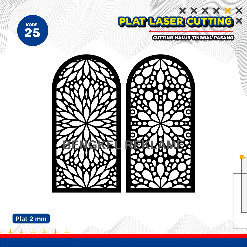 Laser Plat Pagar, Ornamen Pagar, Krawangan, Plat Cnc, Plat Cutting, Laser Cutting Custom 25