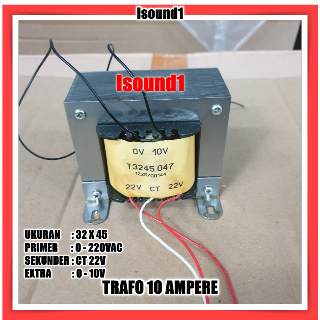TRAFO POLYGRAND 10 AMPERE TRAVO 10A CT 22 VOLT EXTRA 0 - 10 VOLT